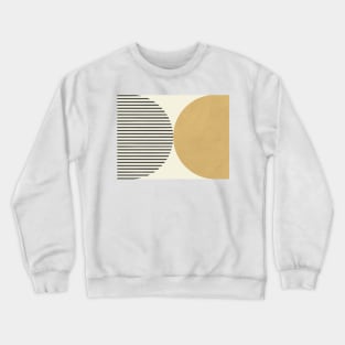 Half Circle Stripes - Gold Black Crewneck Sweatshirt